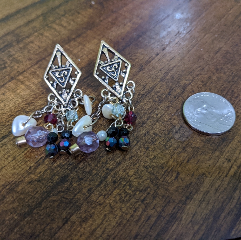 Multi color Boho costume Earrings